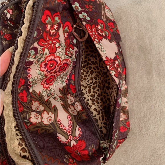 Red Pink Floral Summer Messenger Handbag - Picture 7 of 7